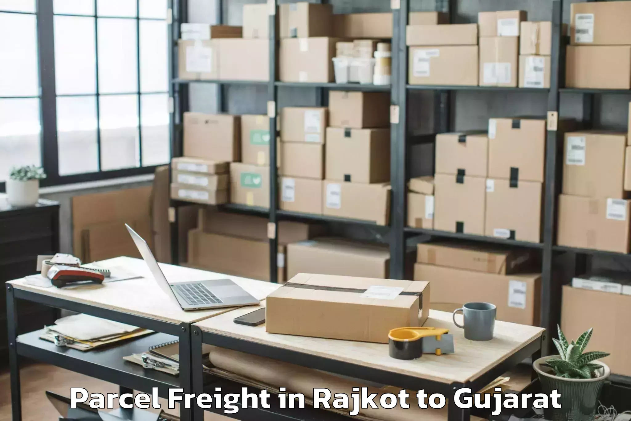 Efficient Rajkot to Gujarat Vidyapith Ahmedabad Parcel Freight